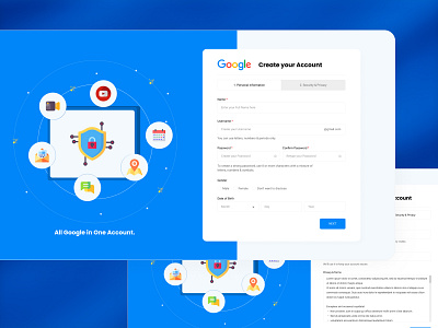 Google Signup Redesign branding google google design google signup logo signup signup design ui ui design web design