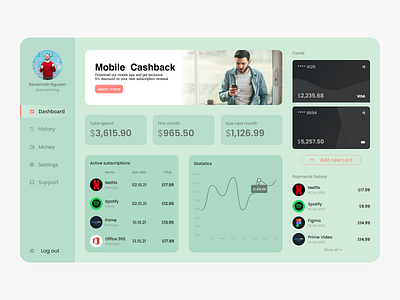 Subscription Manager Dashboard app best ui clean design dribble best shot finance finance ui fintech fintech app fintech ui manager minimal minimal ui payment subsctiprion ui ui design ux ux design webapp