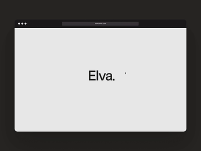 Elva - New Website Now Live 🚀 3d animation black hole design goo landing page layout marketing melting motion graphics type typography ui ux web web design webgl website website design