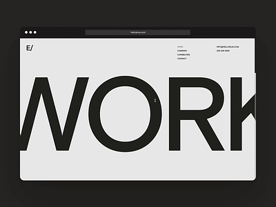 Elva - Work 3d animation design layout marketing motion graphics type typography ui ux web web design webgl website website design
