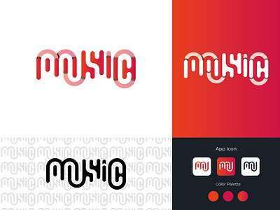 Music wordmark logo app icon art branding design flat graphic design logo logo inspiration logo maker logo type logo vector minimal music music logo music player music wordmark logo symbol typography wordmark