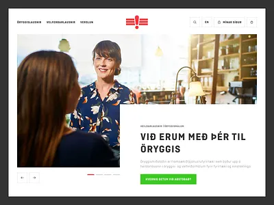 Öryggismiðstöðin clean iceland minimal navigation security ui welfare