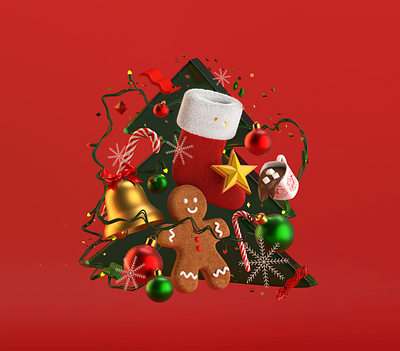 Christmas 3d illustration 3d illustration