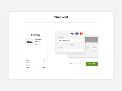 Credit Card Checkout credit card checkout design ui ux