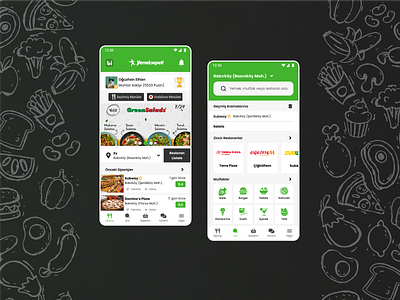 Yemeksepeti Redesign android mobile design chef app cook cooking app delivery app food and drink food app food order moodboard recipe app restaurant app ui ux