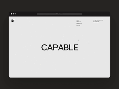 Elva - Capabilities 3d animation design layout marketing motion graphics type typography ui ux web web design webgl website website design