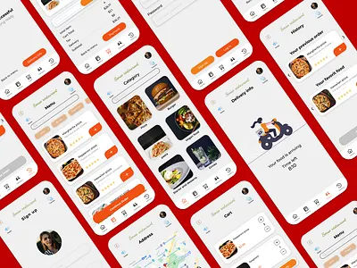 Restaurant app app design ecommerce graphic design ui uidesign uiux user experience user interface