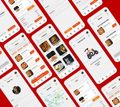 Restaurant app app design ecommerce graphic design ui uidesign uiux user experience user interface