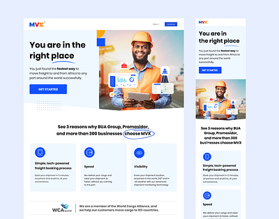 Shipment Landing Page branding clean design illustration minimal ui ux