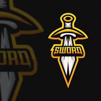 Sword Mascot Logo blade branding design detailed drawing esports esports logo illustration logo sports sword swords vector