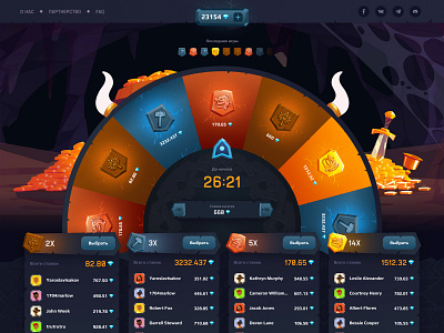 Viking casino — game mode "Roulette" bet betting bonus casino dark ui design double figma gambling game game interface game ui gaming jackpot lottery roulette slots ui ux wheel