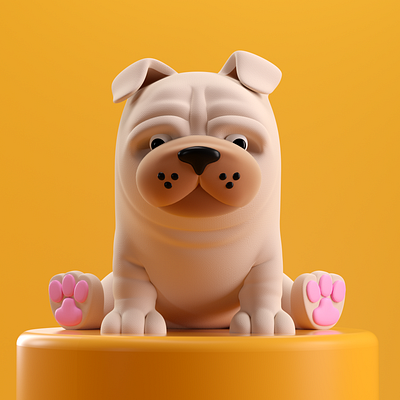 PERRO 3d c4d character dog illustration octane perro render