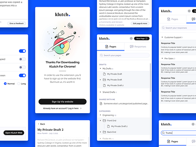 Chrome Extension - Klutch UI/UX Design chrome complex extension figma ui ux