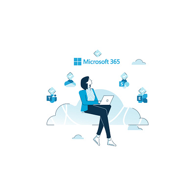 Microsoft 365 character cloud forward illustration microsoft power security sky windows