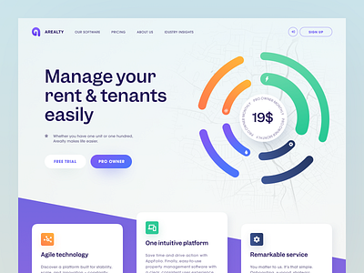 Arealty Website design interface product service startup ui ux web website