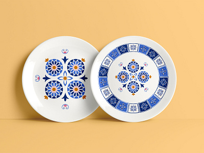 ethnic pattern design adobe adobephotoshop blue ceramic ceramicdesign design ethnic ethnicpattern geometric graphic design graphicdesign illustration mosaic pattern patterndesign plate platedesign seamless tile tradinitaol