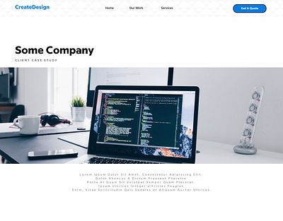 Service Description Page design desktop graphic design ui ux website