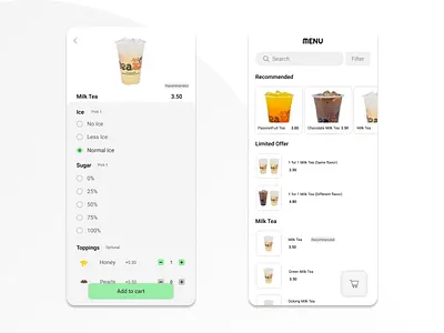 Food/Drink Menu - Daily UI 043 daily ui daily ui 043 dailyui day 043 design ui ux web design