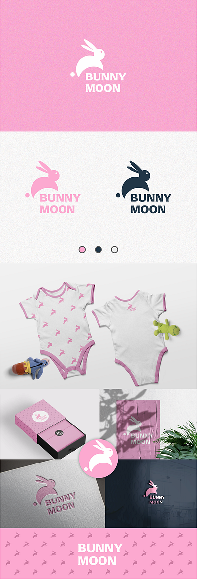 Bunny Moon branding graphic design logo star