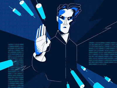 Inspired by the Matrix illustration vector