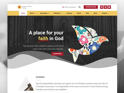 Parish demo - Native Church WP Theme church design landing page wordpress