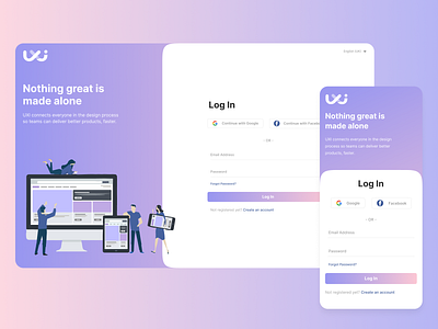 Log In Page app design figma illustration logo ui ux