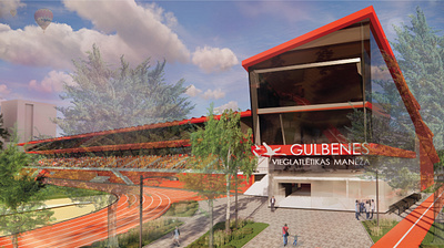 SPORTS COMPLEX IN GULBENE | COMPETITION PROJECT 3d architecture building city competition design multifunction sportscomplex urbanplanning