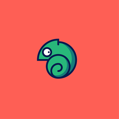 Chameleon logo branding design icon illustration logo vector