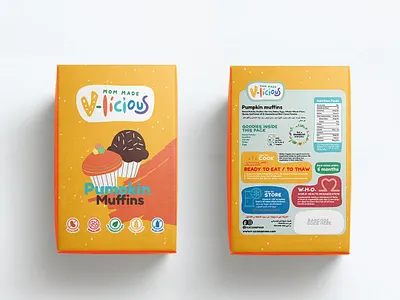V-licious Muffins packaging adobe illustrator brand identity branding concept graphic design packaging