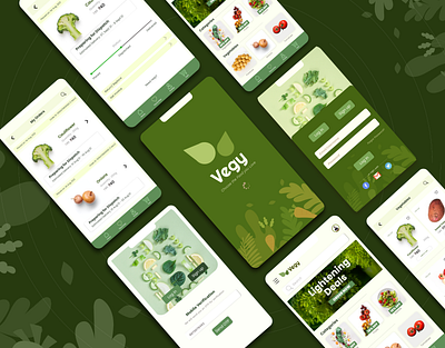 Vegetable and fruits delivery app app app design app ui branding fruit app graphic designvisual design homepage ui minimal design product design ui ui design ui study uiux user interface user research vegetable app vegetable app ui web