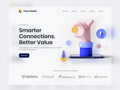 Times Mobile Website Hero #1 app branding company design designing graphic design illustration mobile ui ux website webui