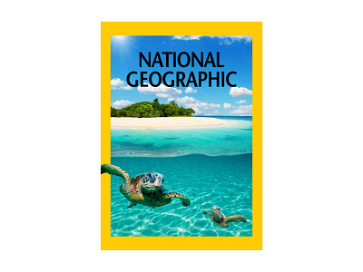 Idea for cover of National Geografic magazine graphic design photo editing