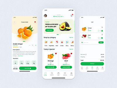 Grocery App Design branding graphic design mobile ui