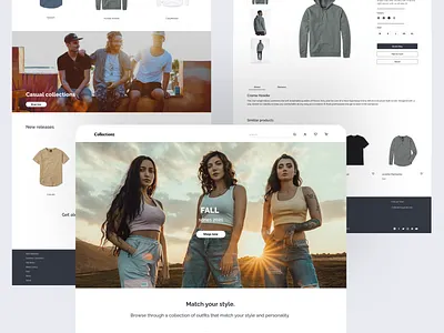 clothing ecommerce website. apparel clothing brand clothing company clothinglines ecommerce ecommerceshop fashion homepage landing page mockup online shopping outfits product shopping streetwear typography ui ux webdesign website