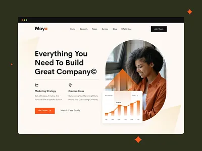 Header Exploration | Digital Marketing Agency Landing page agency design digital agency header homepage landing page marketing seo trendy ui ui design user interface ux web webdesign