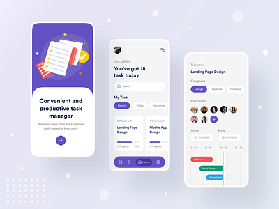 Task Manager - Mobile App 2021 trend app app design dribbble best shot ios management management app mobile mobile app design popular shot project management task task list task management taskmanager tasks to do trends ui ux