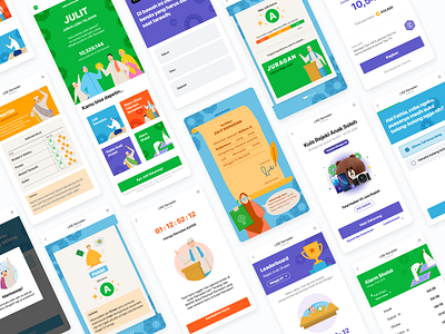 LINE Ramadan Game Screens app design game illustration landing page mobile page ui ux