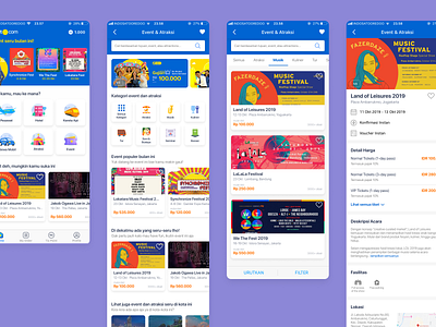 UI Exploration for Tiket.com's Entertainment Product app design illustration landing page mobile page ui ux