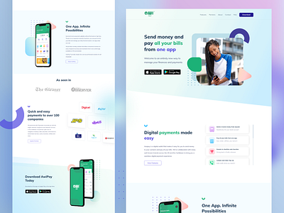 Fin-tech Marketing Website branding design ui ux