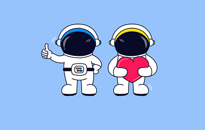 Astronaut Brothers astronaut drawing astronaut illustration cartoon desing cute illustration illustration mascot illustratio space illustration vector illustration