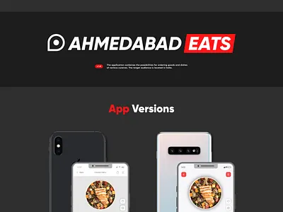 Ahmedabad Eats app delivery food mobile restaurant ui ux webdesign website