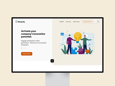 Ideapoly — Landing page brand identity branding design illustration logo pattern ui web design website