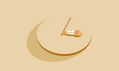 3pm Slump clock conceptual illustration digital illustration illustration nap sleeping