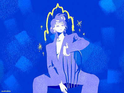 pure blue artwork blue cartoon clipstudio digitaldrawing digitalpainting drawing graphic design illustration illustration art lineart lineillustration
