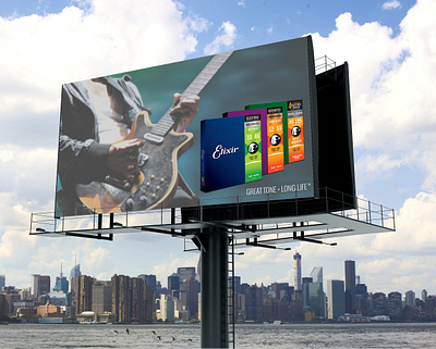 Elixer Strings Billboard Design ad design ads advertising billboard design billboards branding graphic design social media ads web banner design