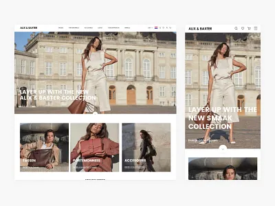 Smaak Amsterdam - Fashion Webshop - Home page 3/3 branding clothing ecommerce ecommerce store fashion fashion store home page landing page shopify store ui design