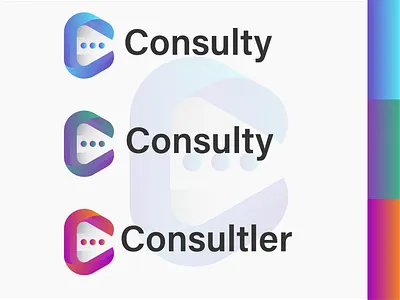 Consulty chat logo 3d brand identity branding c cchatlogo chatlogo clogo colorful logo consulty consultylogo design gradient logo illustration logo logo design modern logo