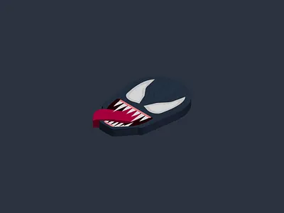 Isometric Venom app branding illustration logo ui vector web