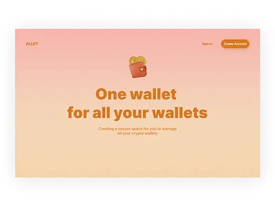 Allet - Crypto wallets Manager design figma ui ux website