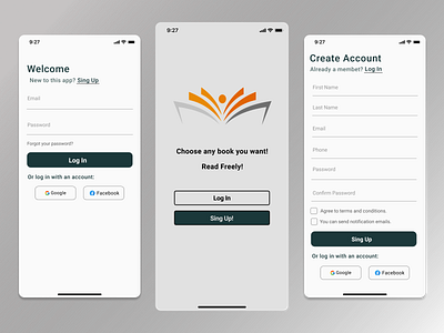 E-book Mobile App Design app design figma mobile ui ux